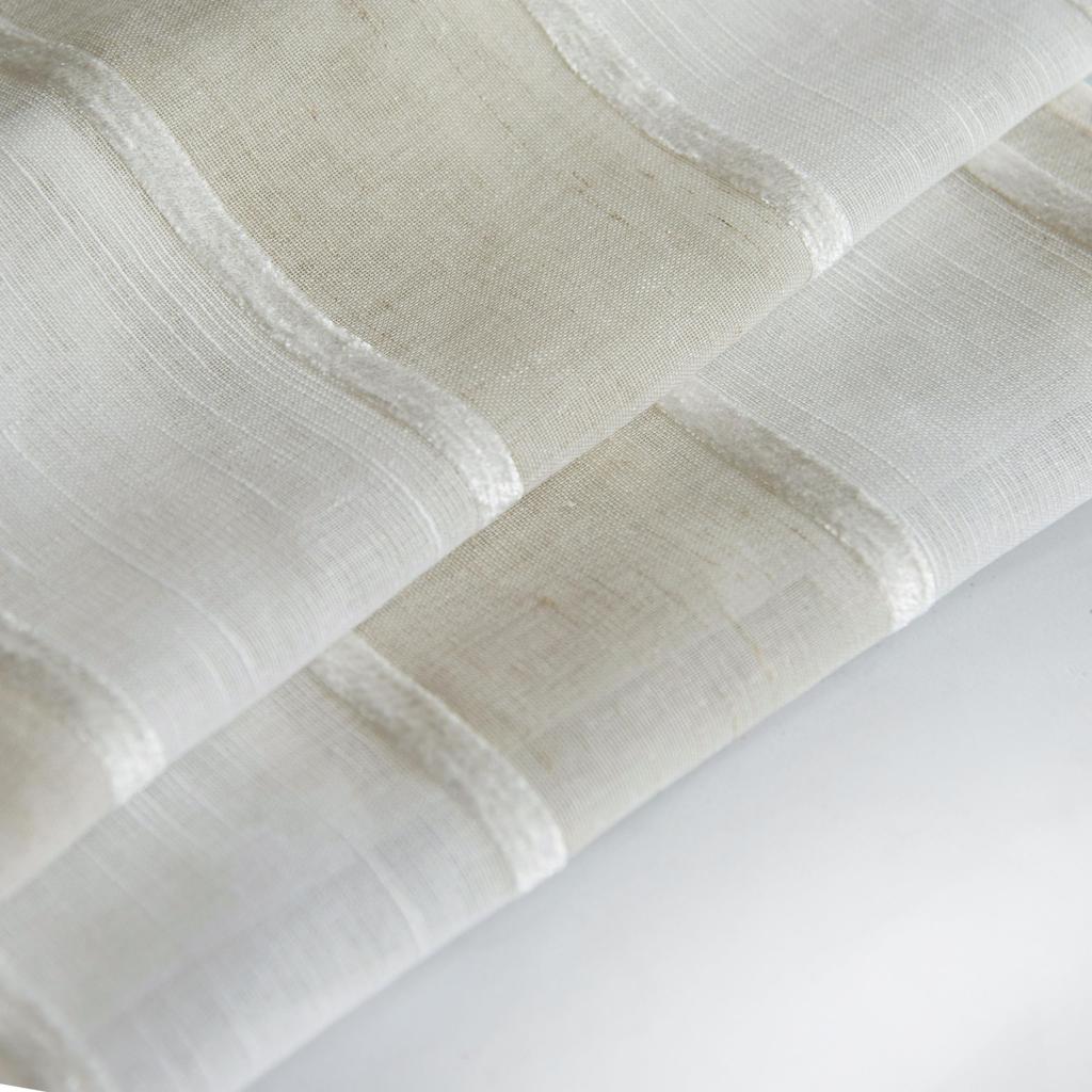 WEMAY Transparenter Stilvoller Langer Noren Natürlicher und Türvorhang 100 cm Breit x 180 cm Frühling/Sommer Vorhang, Einfach, Leinen-Stil (Leinenstreifen, Lang)