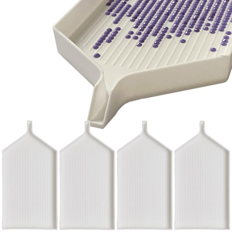 

5Pcs Nail Art Rhinestones Container, Diamond Painting Dotting Pick Up Tray with Open Tips for Easy Application