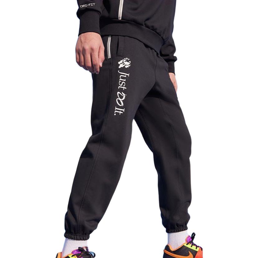 Nike FW23 Jahr des Drachen CNY Serie Schnelltrocknende Fleecegefütterte Lange Strick-Basketballhose Herren Unterteile Schwarz FZ6381-010