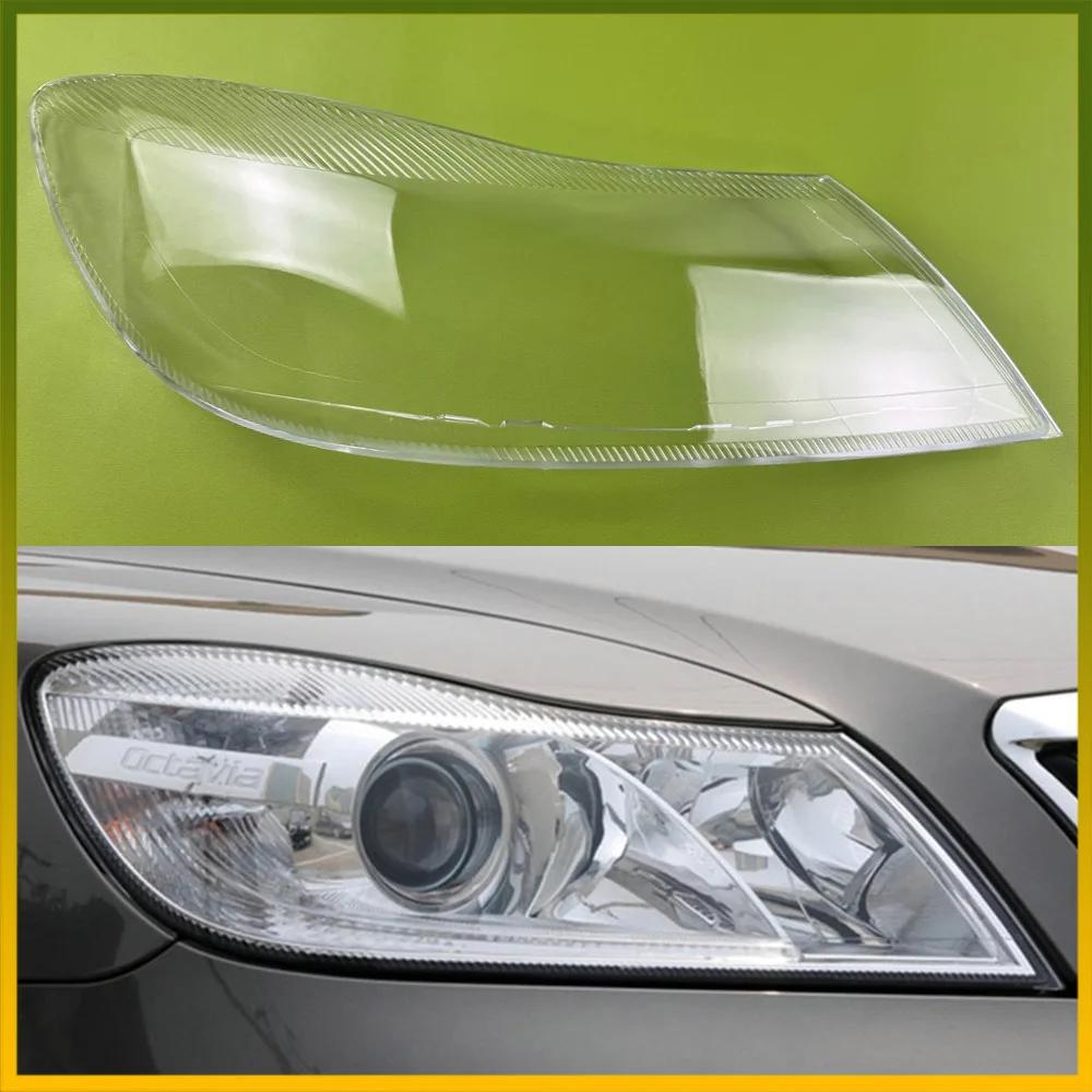For Skoda Octavia 2010 2011 2012 2013 2014 Auto Car Front Headlight Glass Headlamp Transparent Lampshade Lamp Shell Lens Cover