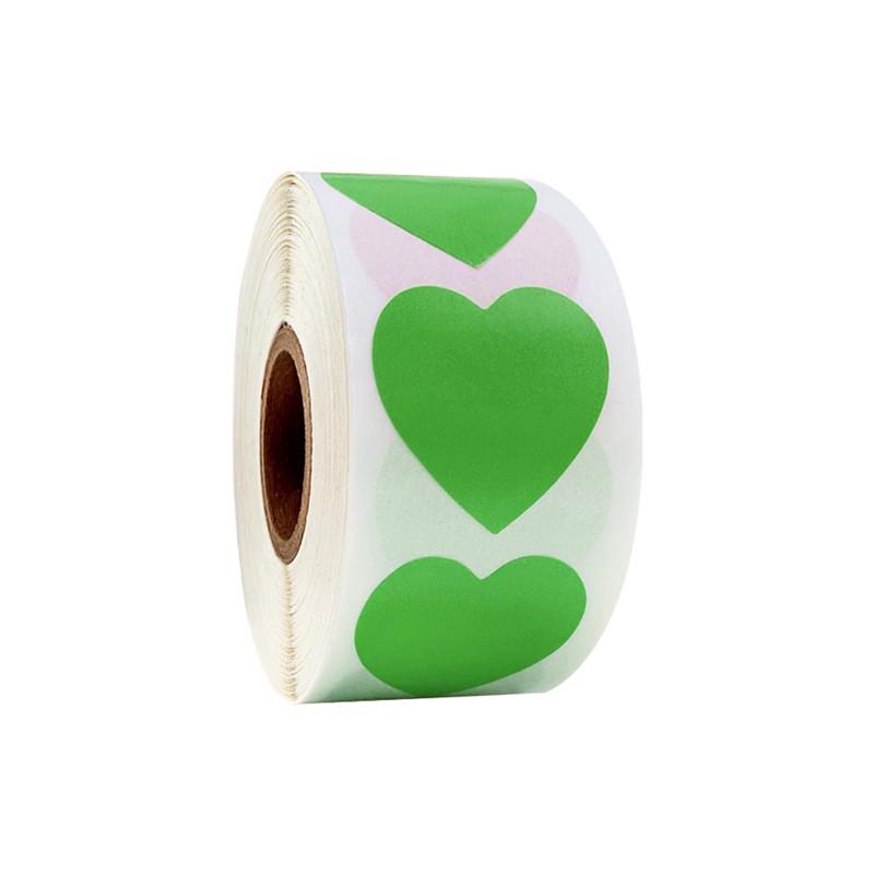 Heart-Shaped Multicolor Label Stickers: Writable, Adhesive, and Perfect for Categorizing or Decorating.