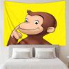 Curious George1 Tapestry for Bedroom Aesthetic Classroom Tapestries Wall Hanging for Living Room Dorm Office,Ideal Creative Gift