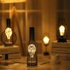 Retro Table Lamp Geometric Wire Industrial LED Light Bulb Bedside Desk Light