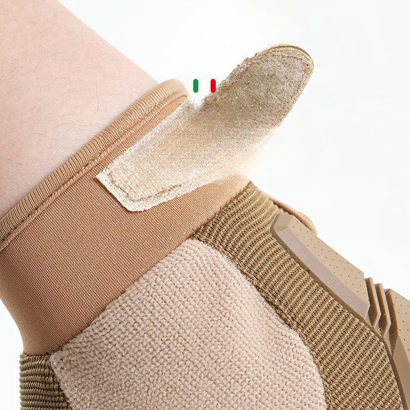 Tactical Gloves Men's Outdoor Rock Climbing Training Anti-slip Rubber Protective Finger Exposed Microfiber Leather Cycling Gloves