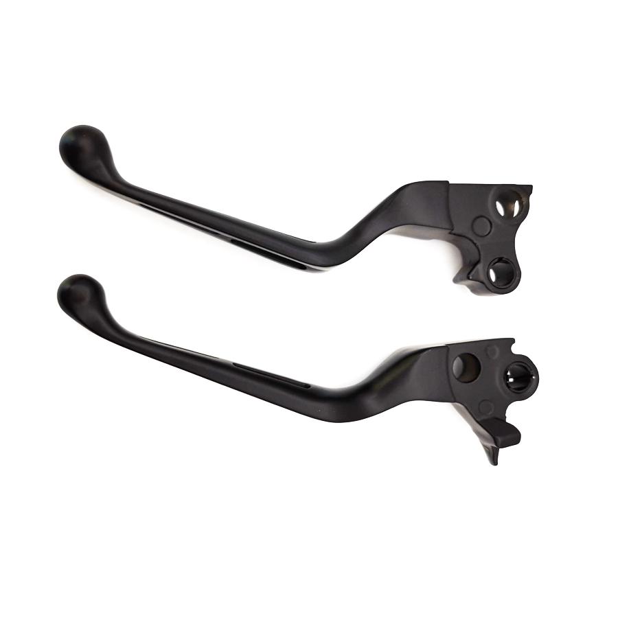 Black Brake Lever Set Slotted Brake Clutch Levers for Harley Davidson 1996-2014