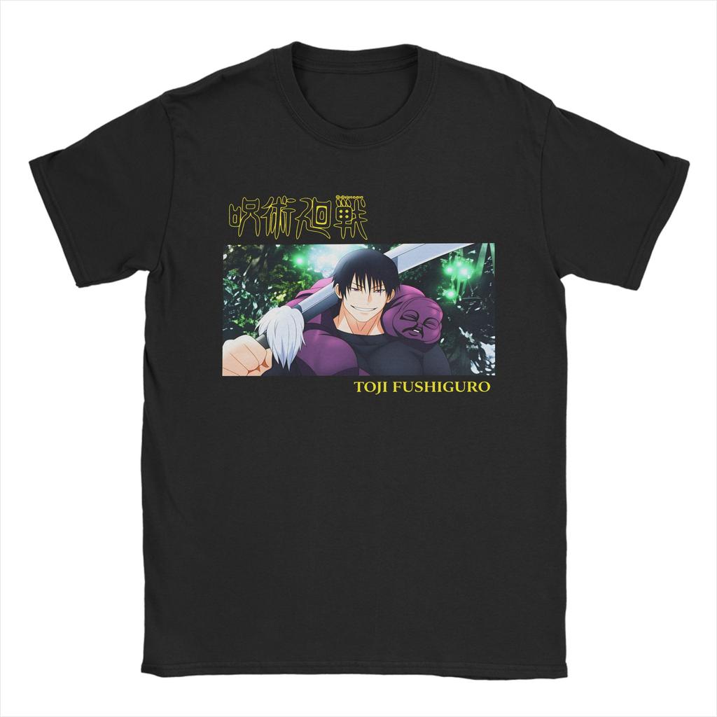 Toji Fushiguro JJK Anime Cotton T Shirt For Couple Beach T Shirts O Neck Trendy Cool Tee Shirt Oversized Hot Sale Clothes