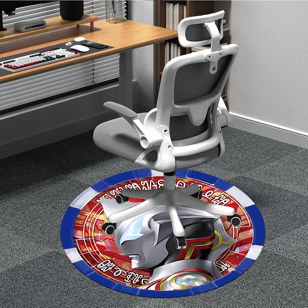 

1pc Ultraman Chair Carpet for Office Non Slip, Machine Washable Rug for Office, Room Holiday Decor for Christmas, Birthday Polyester 80cm