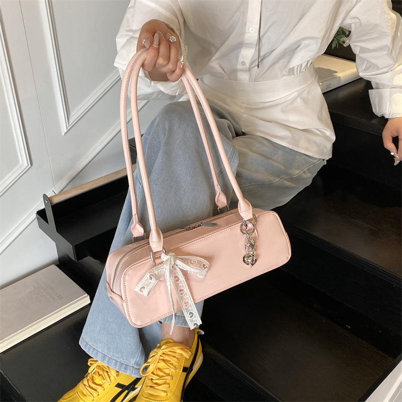 Tide Bow Silk Scarf Versatile Underarm Bag Shoulder Bag