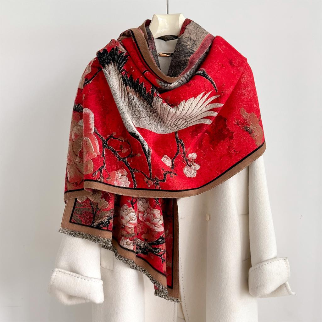 Winter Thickened Warm Shawl Cashmere And Versatile Variety Of Windproof And Cold-Proof Scarf Neck Protection Scarves