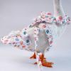 Duck Diaper with Leash Mushroom And Leaf Print Poultry Diaper Adjustable Farm Pet Diaper with Bow Knot for Goose Chicken Duck
