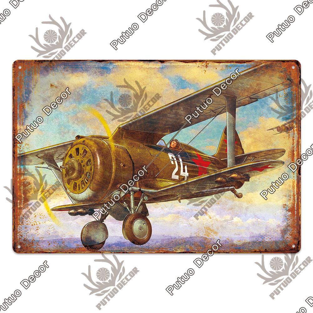 Dekor Das Flugzeug Vintage Blechschild Metallschild Dekorative Plakette Wanddeko Man Cave Raum Zuhause Club Schild
