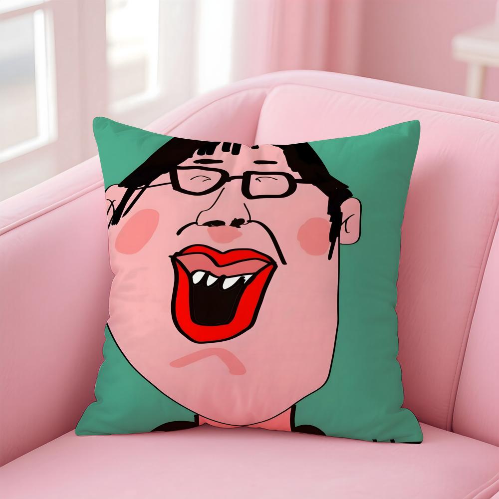 Funny Funny Characters Cushion Cover Pillow Case Soft Skin Friendly Fabric Concealed Zipper