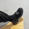 Scarpe in Pelle da Uomo Business Tempo Libero Platform Monopattino Scarpe Britanniche Trendy Versatili Mocassini in Pelle Lucida 20350-T