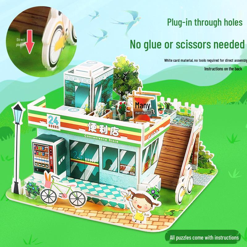 3D Puzzle DIY Handmade Dollhouse - Educational Toy for Kids & Parent-Child Interaction