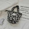 11 Autumn and Winter Hand-held Plush Small Bag Women's New Leopard Print Tide Work Hand Bag Shopping Handbag