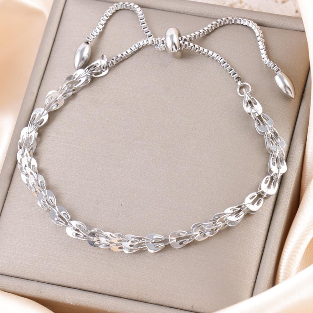 Adjustable Women's Drawstring Bracelet - Luxurious & Versatile Jewelry for Commuting