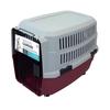 M-PETS Caisse De Transport Viaggio Carrier L - 81,3x56x58,5cm - Bordeaux Et Gris - Pour Chien