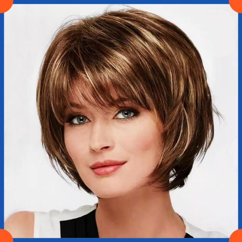 Modna Europejska Peruka Prosta Krótka Peruka HW2758