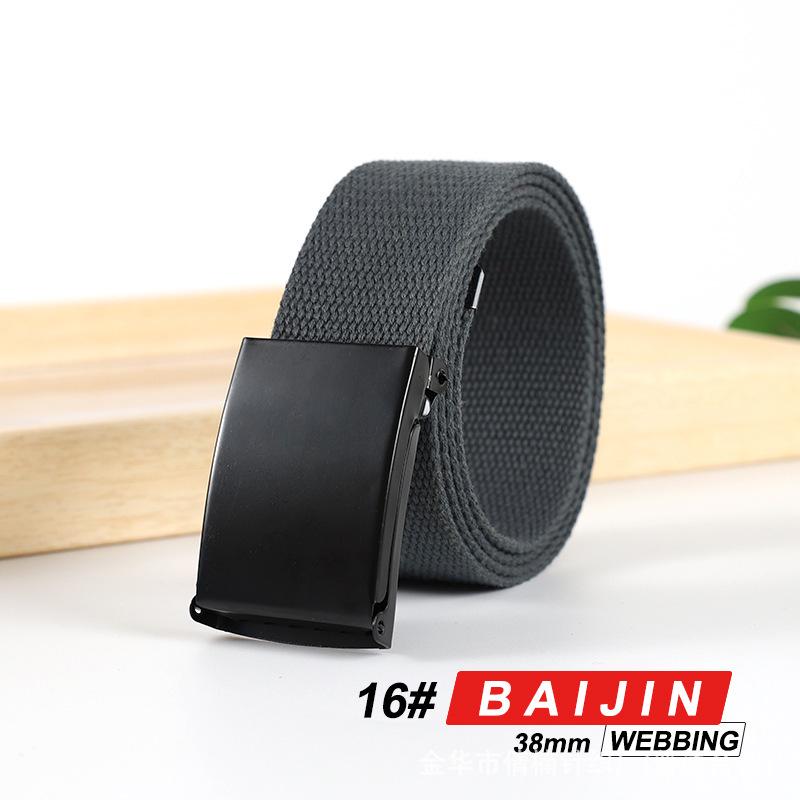 Canvas & Leather Multi-Color Casual Waist Belt - Stylish, Easy-to-Match Accessory for Students