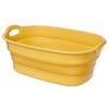 Iseto Iseto Wisteria Soft Tub Made In Compact with Drain (ISETO) Tub, Yellow, 23L, Plus, Japan, Storage, Plug, I-563-2