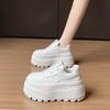 Fashion Women 8 CM Platform Sneakers Casual Outdoor Simple Design Skateboard Comfortable Lace Up Sneakers Running Sports Shoes Female