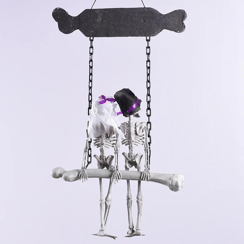 Ornament Halloween Schelet Mireasă și Mire Agățat Decor Acasă Decor Casă Bântuită Consumabile Creative pentru Petrecere Cuplu DIY