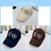 Gothic Style Cotton Baseball Hat With Embroidery And Curved Brim For Summer Fashion