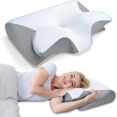 Memory Foam Cervical Pillow Ergonomic Contour Orthopedic Pillow for Neck Pain Support Pillows for Side Back Stomach Sleepers