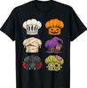 Halloween Chef Skull Pumpkin Mummy Witch Zombie Vampire T-Shirt