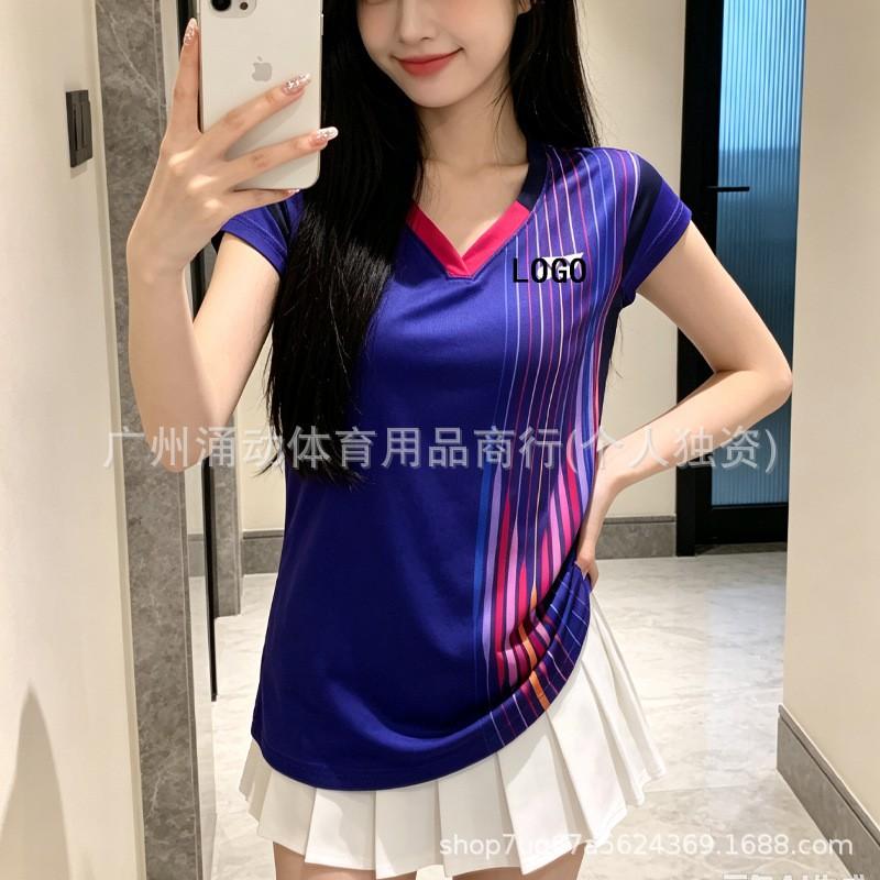 Quick-Dry Badminton Shirt Unisex Sport Tee Training Competition Lightweight Athletic Top