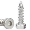 201 Stainless Steel Hexagonal Self-Tapping Screw with Low Cylindrical Head - M2/M3/M4/M5