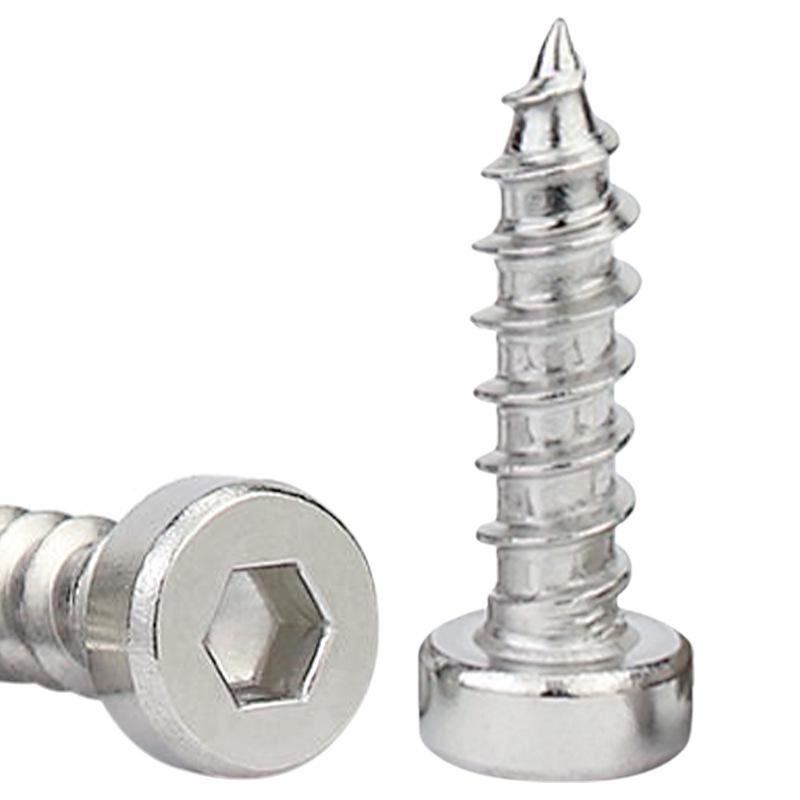 201 Stainless Steel Hexagonal Self-Tapping Screw with Low Cylindrical Head - M2/M3/M4/M5