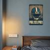 Vintage Philadelphia Football Aluminum Sign,Waterproof and Dustproof. Ideal Wall Art for Garage, A Perfect Gift for Devoted Fans
