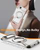 Oatsbasf Frameless Metal Phone Case for 17 Air/17 Pro/Pro Max with Kickstand 360° Rotatable Magsafe Protective Shockproof