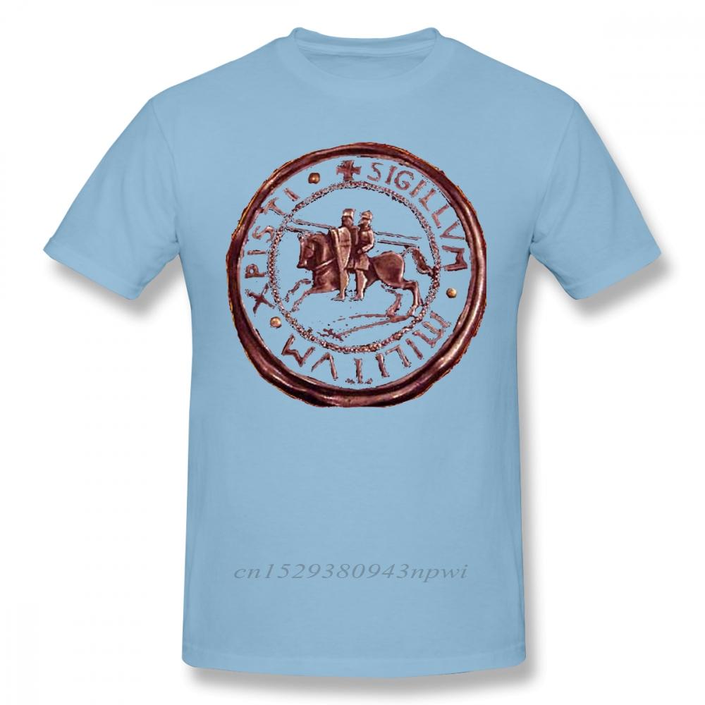 Templar TShirt Knights Templar Seal Symbol T Shirt Graphic 100 Cotton Tee Shirt Men Short Sleeve Classic Cute Tshirt