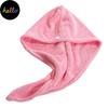 Coral Velvet Hair Drying Towel Ultra Absorbent Twist Head Turban Drying Cap Bat ng Button Hat