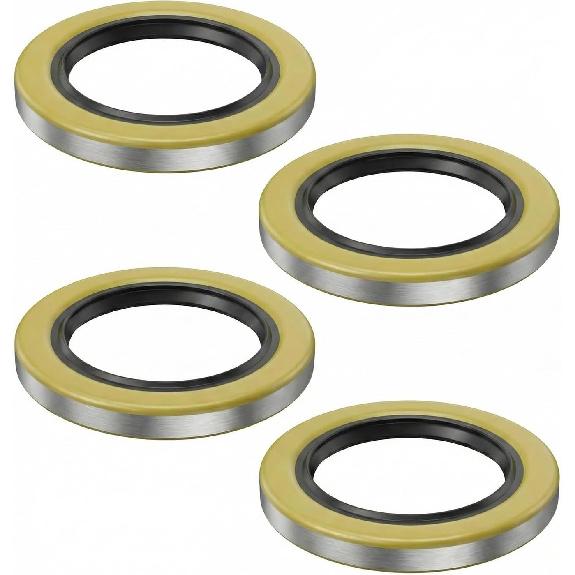 4 Pack Trailer Hub Grease Seal 010-036-00 Double Lip, 2.250" ID X 3.376" OD Double Lip Seal for Dexter Texcom 5200-7000 Lb RV Trailer Axles D42,