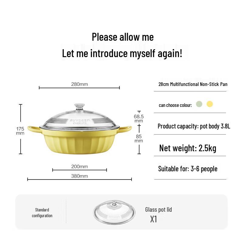 Beiding CP181 28cm Multi-functional Non-stick Induction Pot