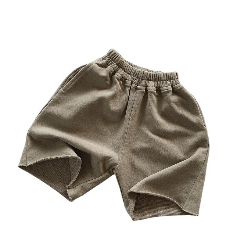 Kids' Summer Cotton-Feel Shorts - Lightweight, Versatile Straight-Leg Sweatpants for Boys & Girls, Korean Style