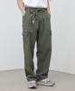 MODERMENT [Cotton Ver] Semi-Wide String Cargo Pants [Khaki]