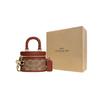 Coach Sac à Bandoulière Trail 12 Monogramme Classique Fermeture Éclair Cuir et Toile Enduite Sac à Main Femme Marron Jaune Rouille CE768-B4NQ4