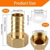 Brass 3/4 Inch Hose Connector Set With Double Sealing Rings Hexagonal Nut Design Corrosion Resistant For Water Gas Oil Pipelines 2 Pack