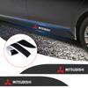 2pcs Car Side Skirt Sill Carbon Fibre Body Protection Sticker Emblem For Mitsubishi Lancer ASX Mirage Pajero Sport Xpander