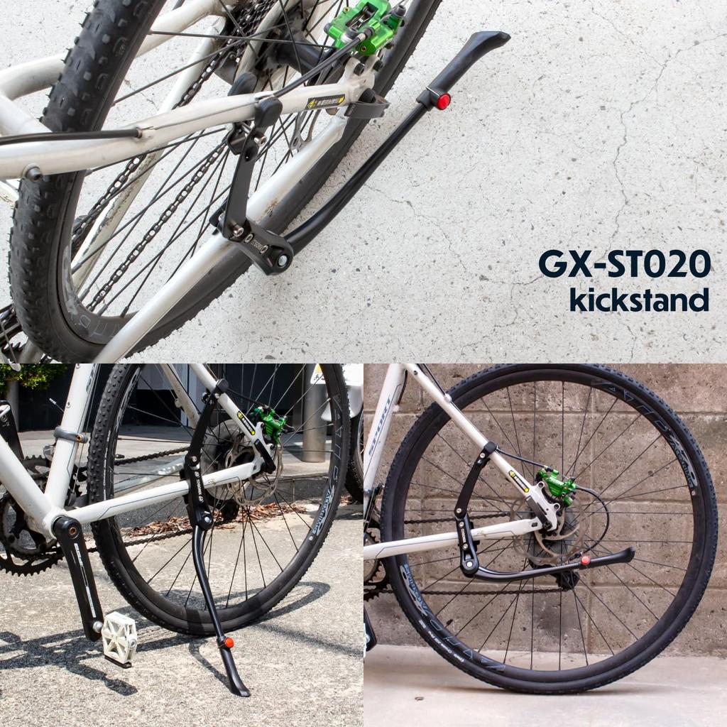 GORIX Fahrradständer Seitenständer Rennrad Crossbike Fahrradständer Knopfverstellung Kompatibel mit Zoll 700c Montage Mountainbike