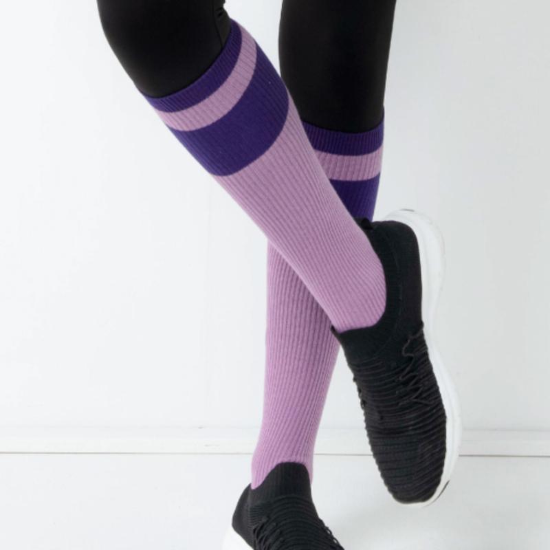 DURAN DURAN Basic Double Line Knee Socks DAF1E-0016 3colors