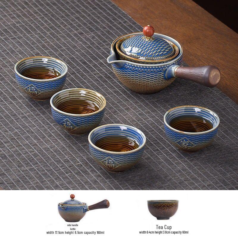 Xiaokang Portable Quick-Brew Travel Tea Set with Automatic Teapot