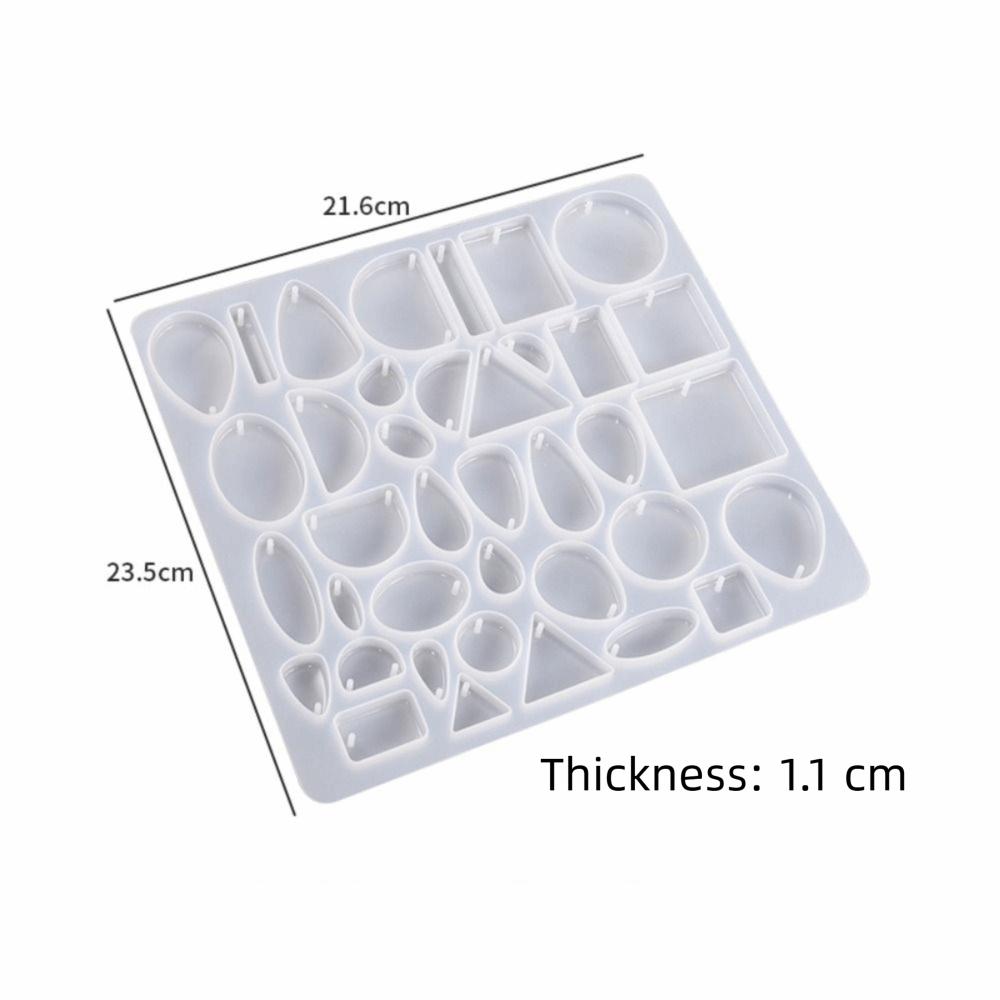 Silicone Casting Tray with Hole Reusable Crystal Epoxy Resin Mold  Bookmark Keychain