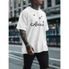 European Size Aries Men's Summer Short-sleeved T-shirts, Fashionable and Trendy Printed Men's Bottoming Shirts, Spring and Summer Round Neck Tops
