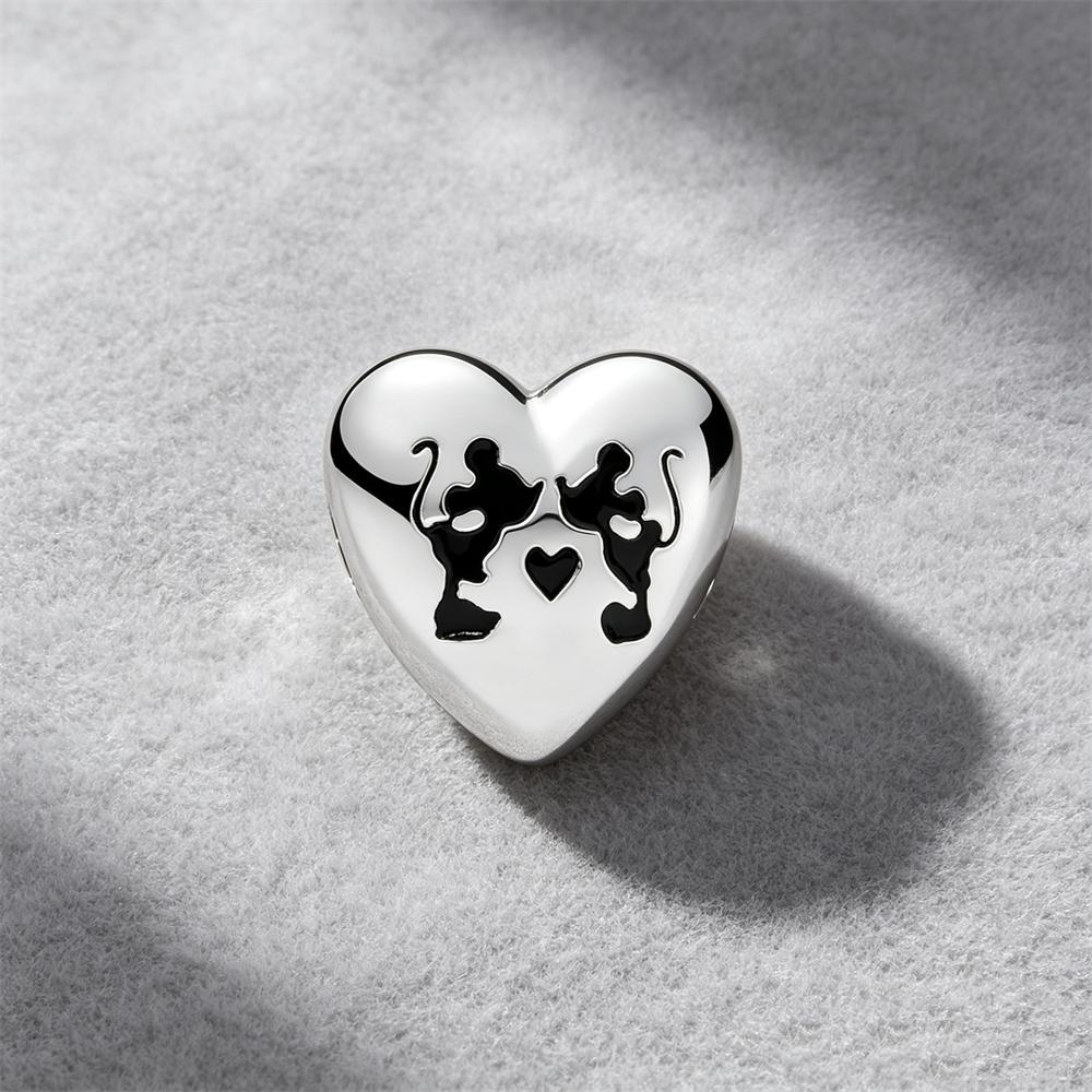 925 Silver Princess & Couple Dangle Charms Fit European Bracelets, Enamel & Crystal Beads for Women DIY Jewelry