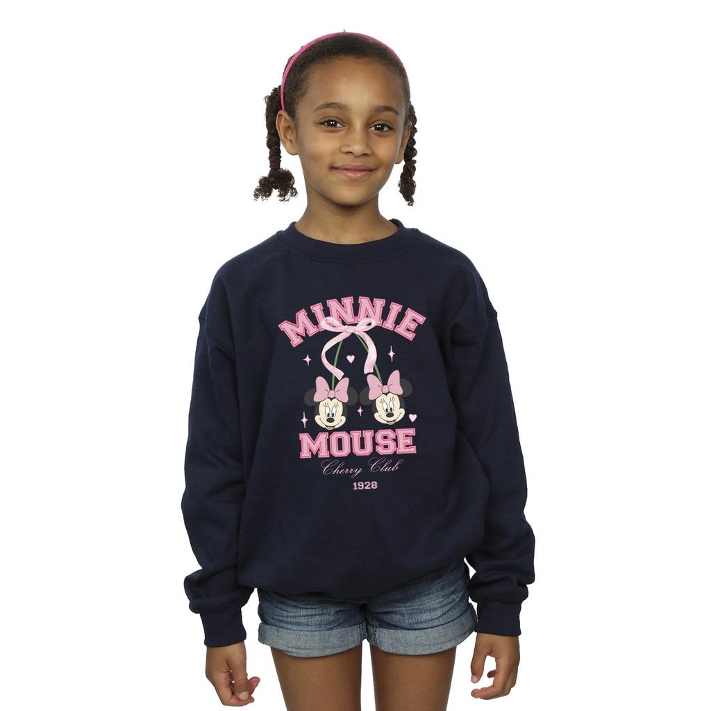 Disney Girls Cherry Club Minnie Mouse Sweatshirt